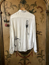 ARCHIVIO J.M.Ribot 24 Autumn and Winter Hand-painted Embroidered Shirt Italy AJM-SH42/MI/RI-0 White